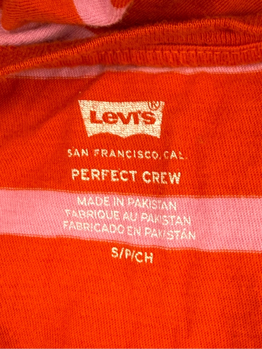 Levi's Red and Pink Striped Short Sleeve Tee - Picture 9 of 11